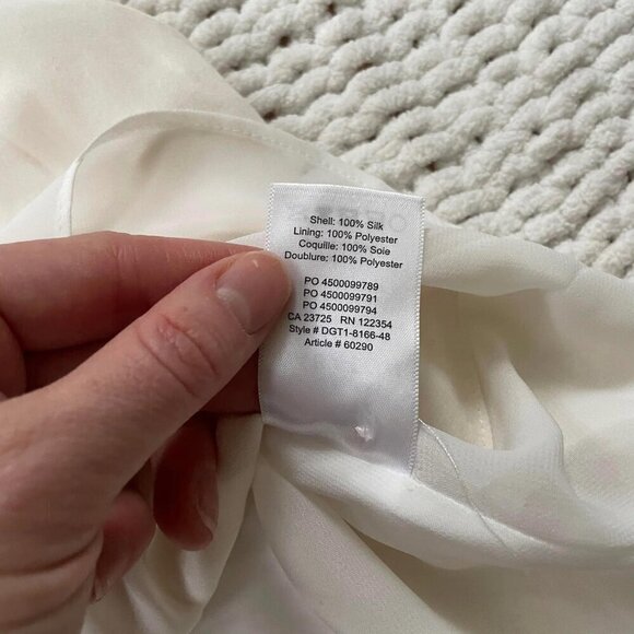 Aritzia Babaton Cream Silk Bennet Long Sleeve Mini Dress - Size XXS - Picture 5 of 6